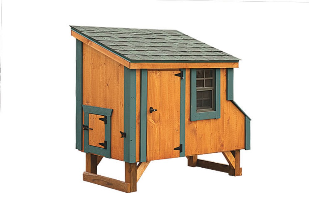 Exterior of a 3x5 Lean-To chicken coop