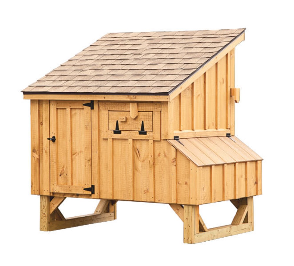 Exterior of a 4x5 Lean-To chicken coop