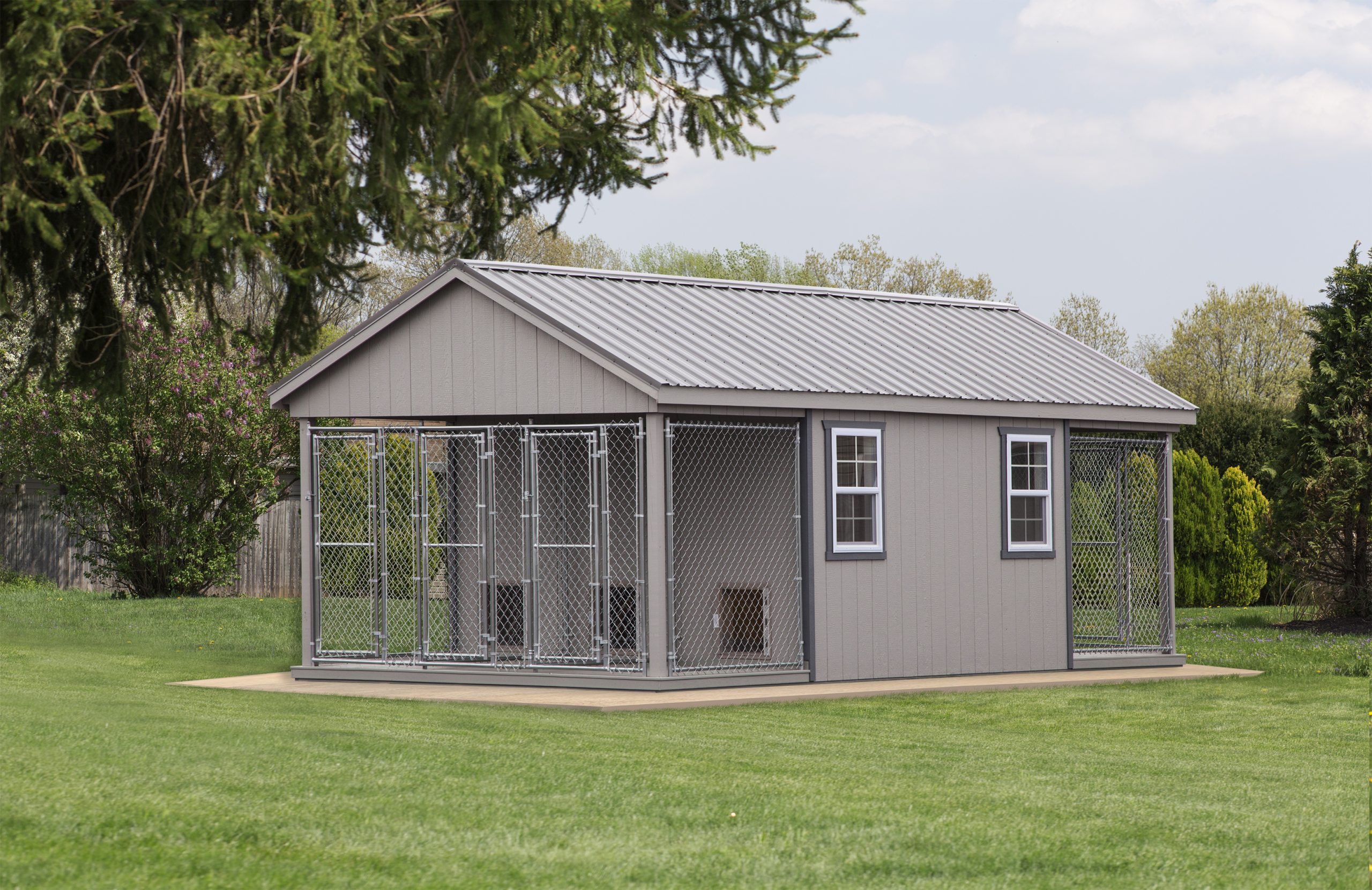 12x24 Commercial Kennel with 6 dog runs.