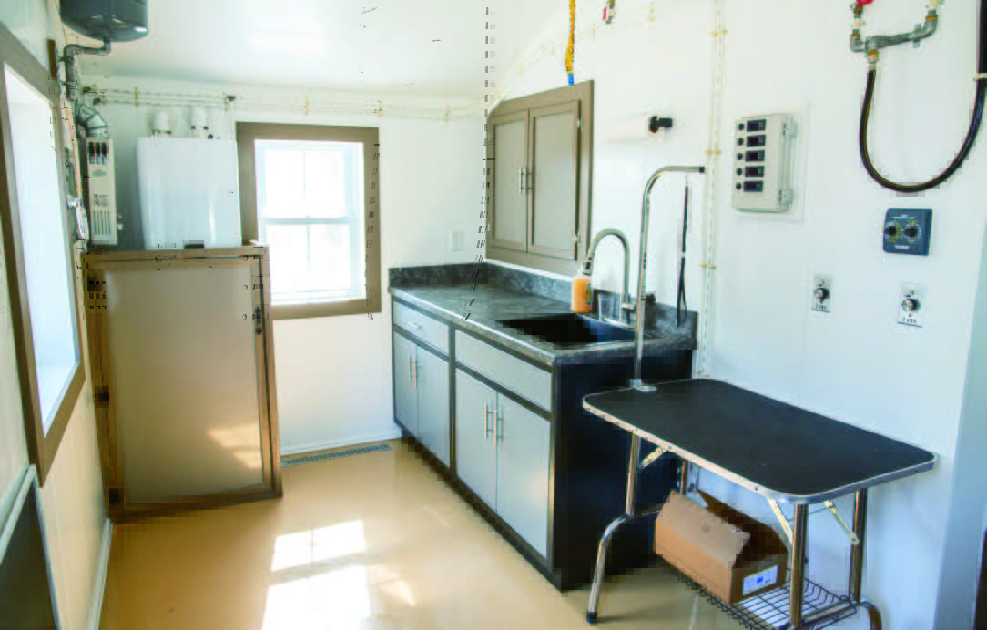 14x44 commercial kennel interior