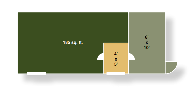 10x24 traditional shed and kennel combo floor plan