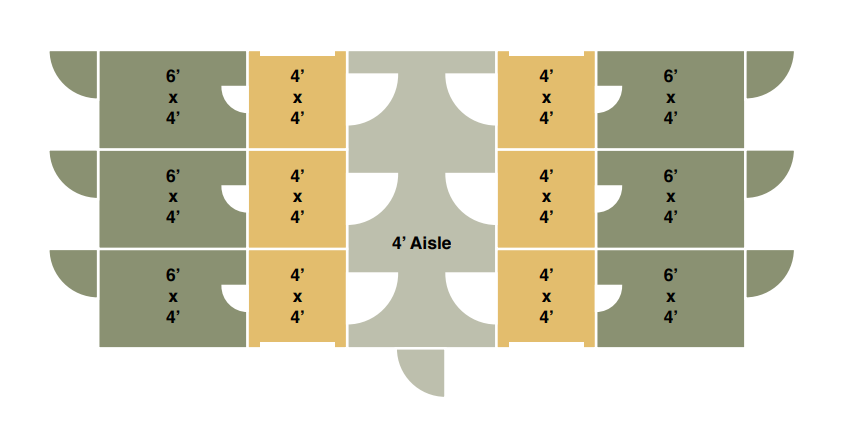 12x24 6-run kennel floor plan