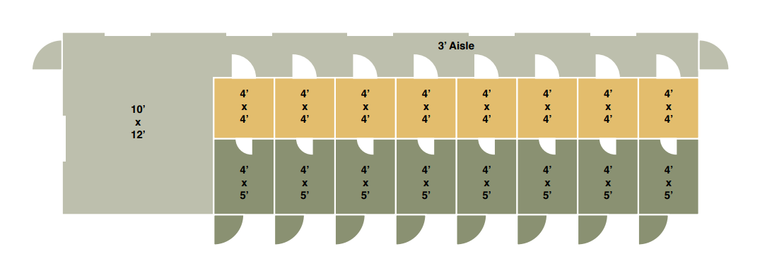 12x42 commercial kennel floor plan