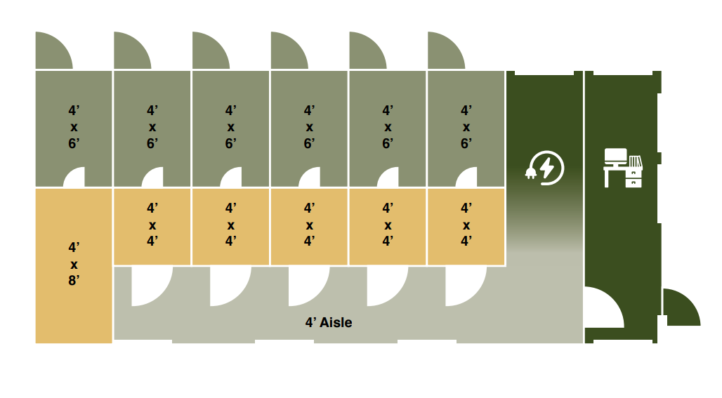 14x34 commercial kennel floor plan