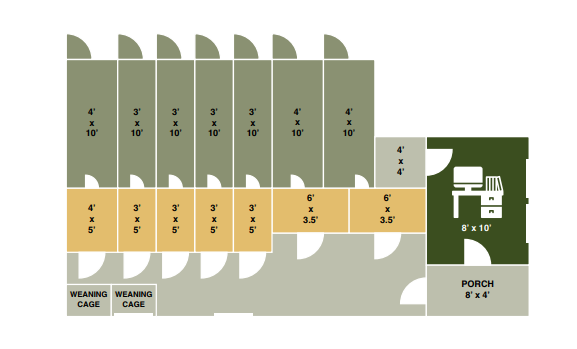 14x36 commercial kennel floor plan