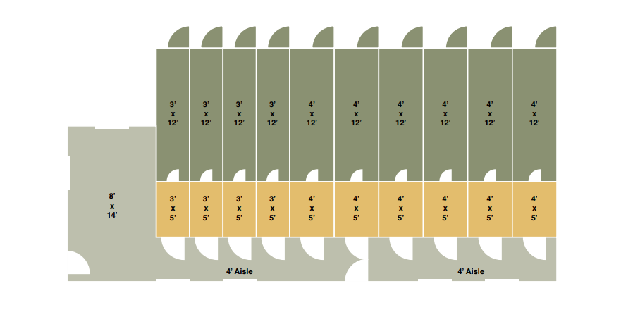 14x44 commercial kennel floor plan