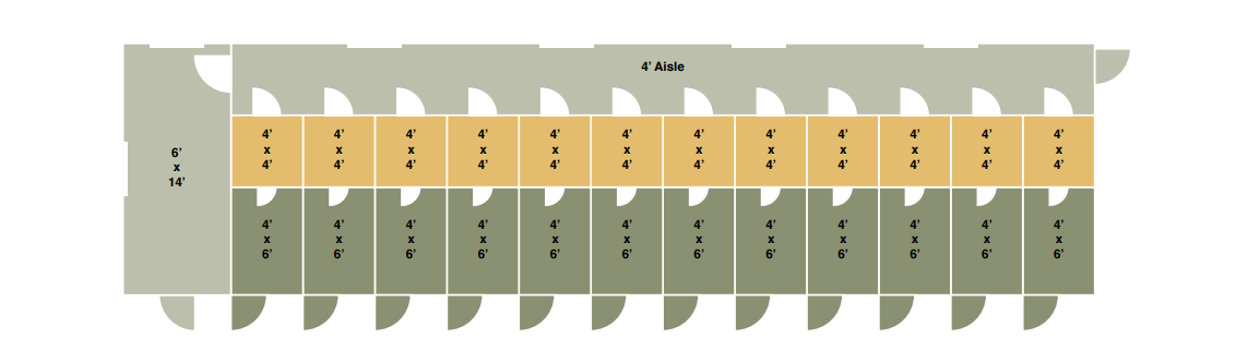 14x54 commercial kennel floor plan