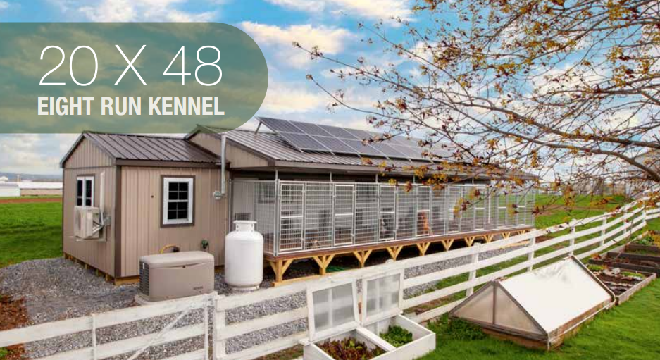 20x48 commercial kennel with 8 runs