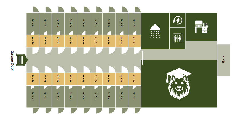 30x60 commercial kennel floor plan