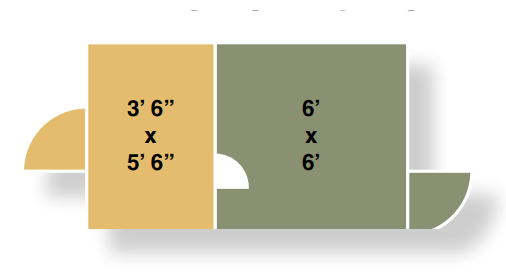 6x10 single capacity kennel floor plan