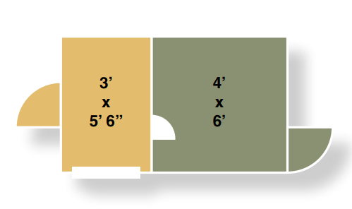 6x8 single capacity kennel floor plan