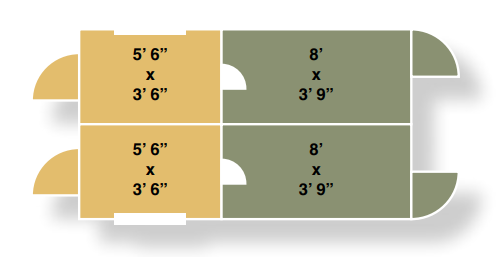 8x14 double capacity kennel floor plan