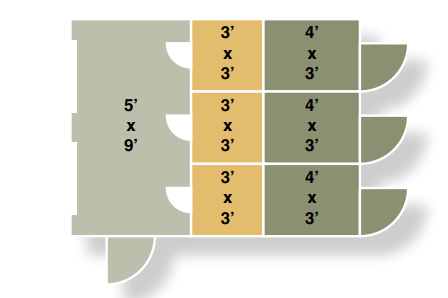 9x12 residential kennel floor plan