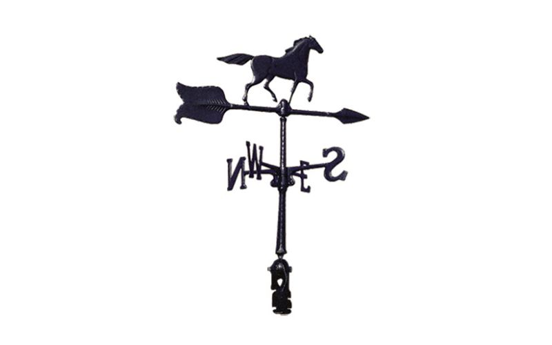 Black weathervane with horse