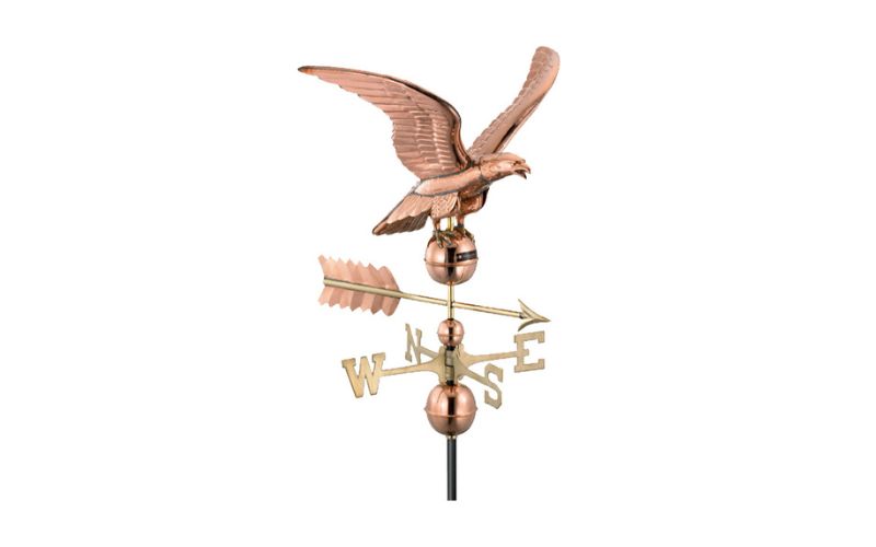 Copper weathervane with eagle