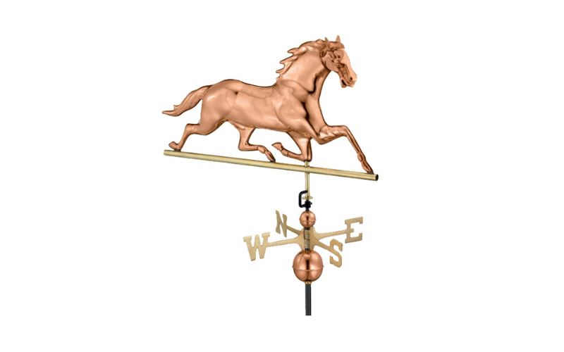 Copper weathervane with horse