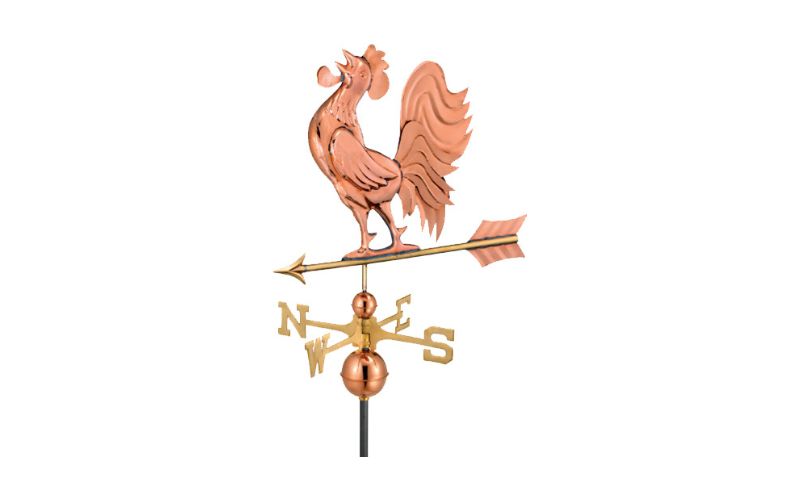 Copper weathervane with rooster