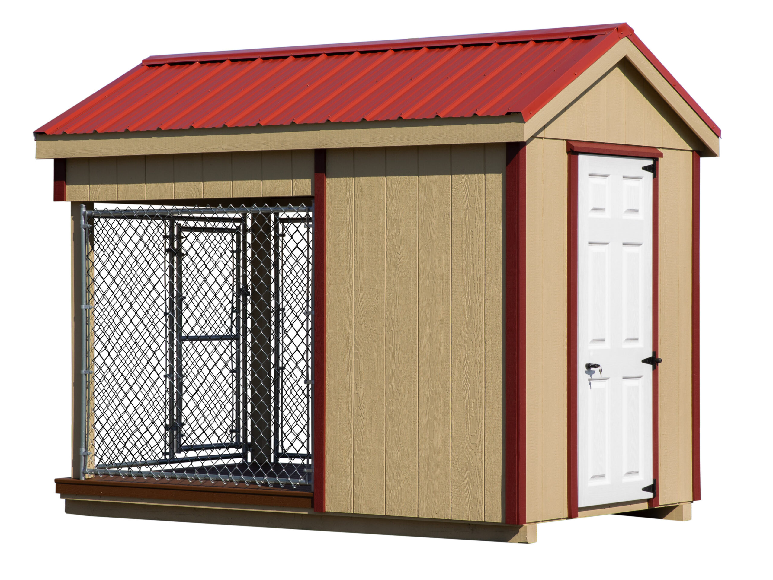 Back view of a 6x10 single capacity kennel