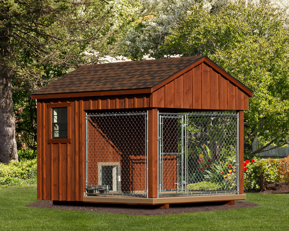 Front view of an 8x10 Single Capacity Kennel