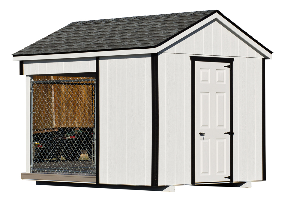Back view of an 8x10 traditional single capacity kennel