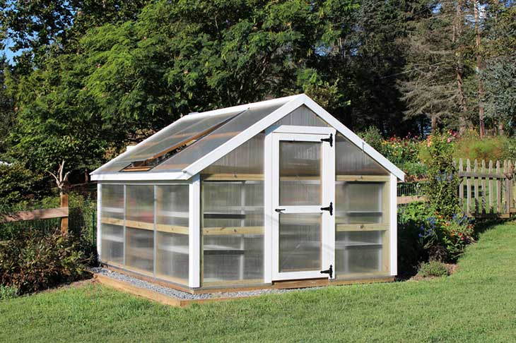 White A-Frame Greenhouse