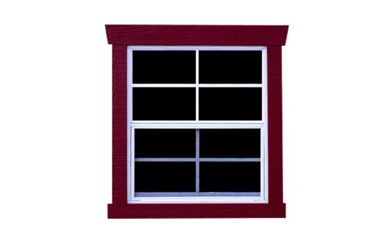 24x27 Standard Slider Window with red trim