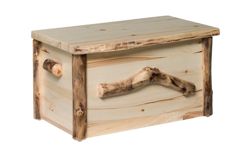 Aspen Collection rectangle Blanket Chest with wood accents