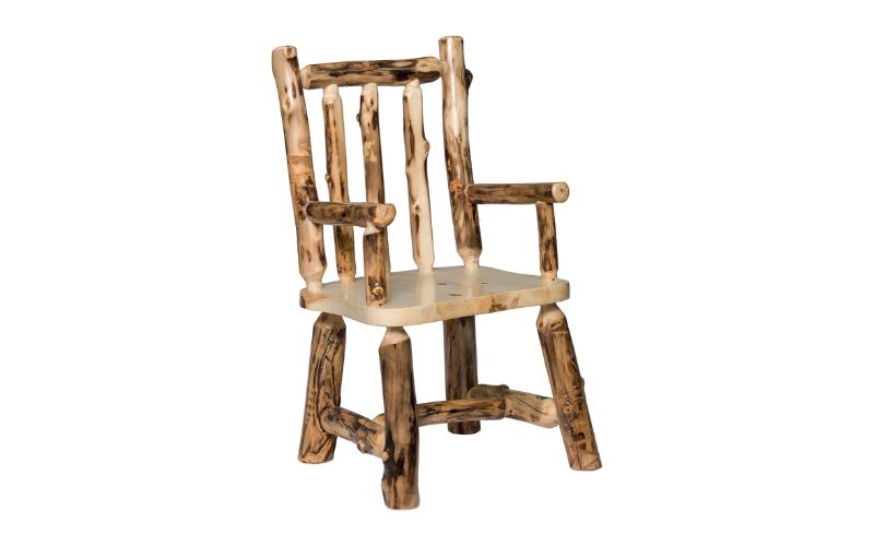 Aspen Collection Dining Arm Chair with wood accents