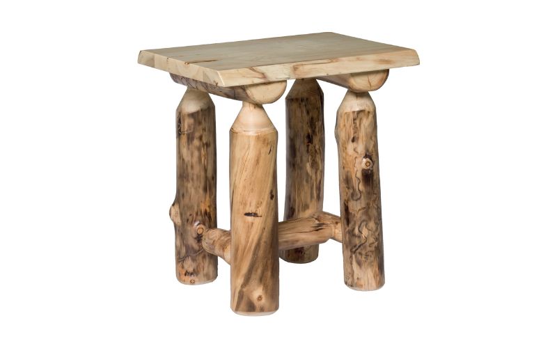 Square Aspen Collection End Table made with wood