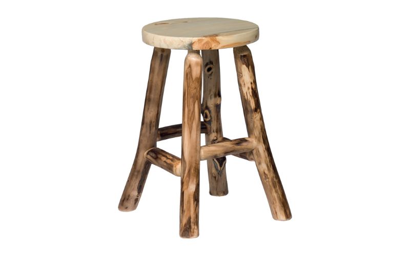 Aspen Collection Kitchen Stool with wood accents