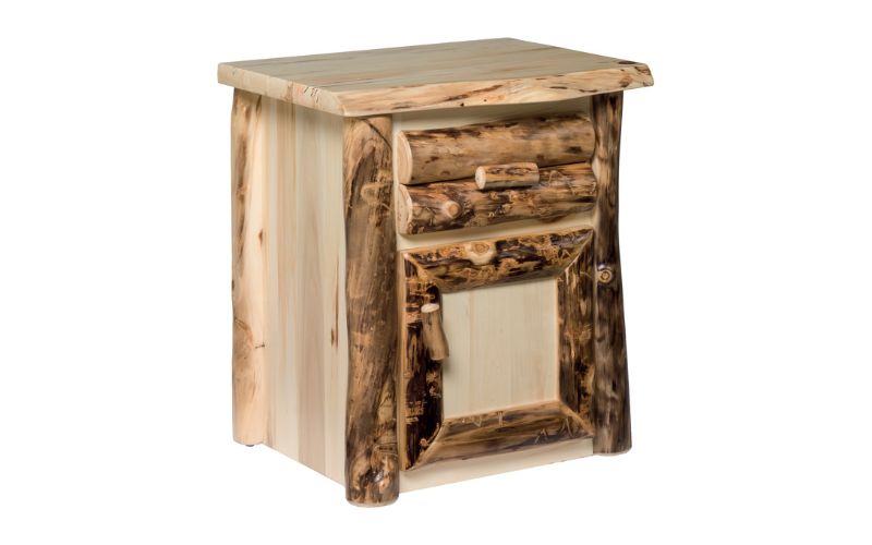 Aspen Collection Nightstand with 1 Drawer and 1 Door