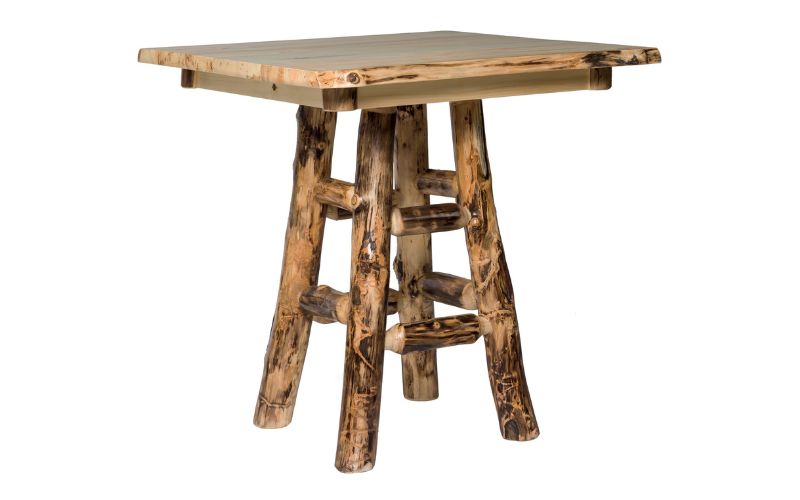 Aspen Collection tall Pub Table with wood accents