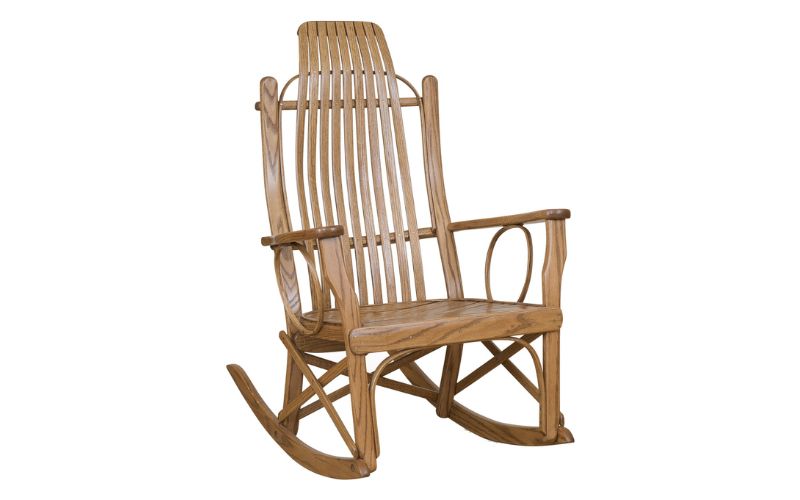 Hickory Collection Bent Rocker made with oak wood