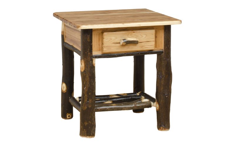 Hickory Collection Nightstand with 1 Drawer