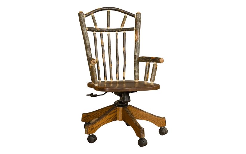 Hickory Collection Office Chair with wheels and seat height adjuster