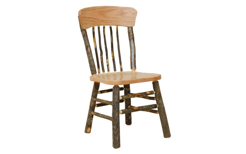 Dining side chair with a branch base and a panel back