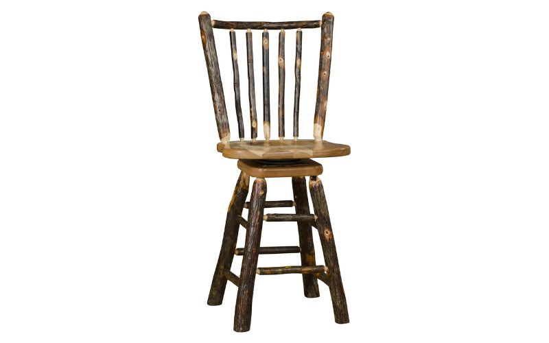 Dining side barstool with a stick back