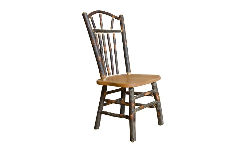 Wagon Wheel style Side Chair with real wood and branch accents