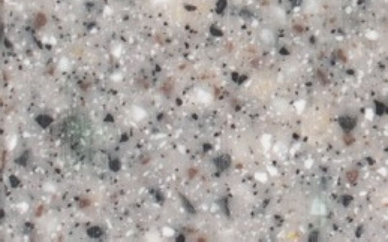 Close up of speckled Gray Granite countertops.