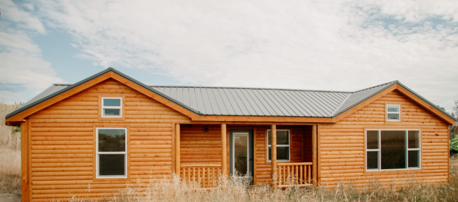 16x48 teton cabin - front view