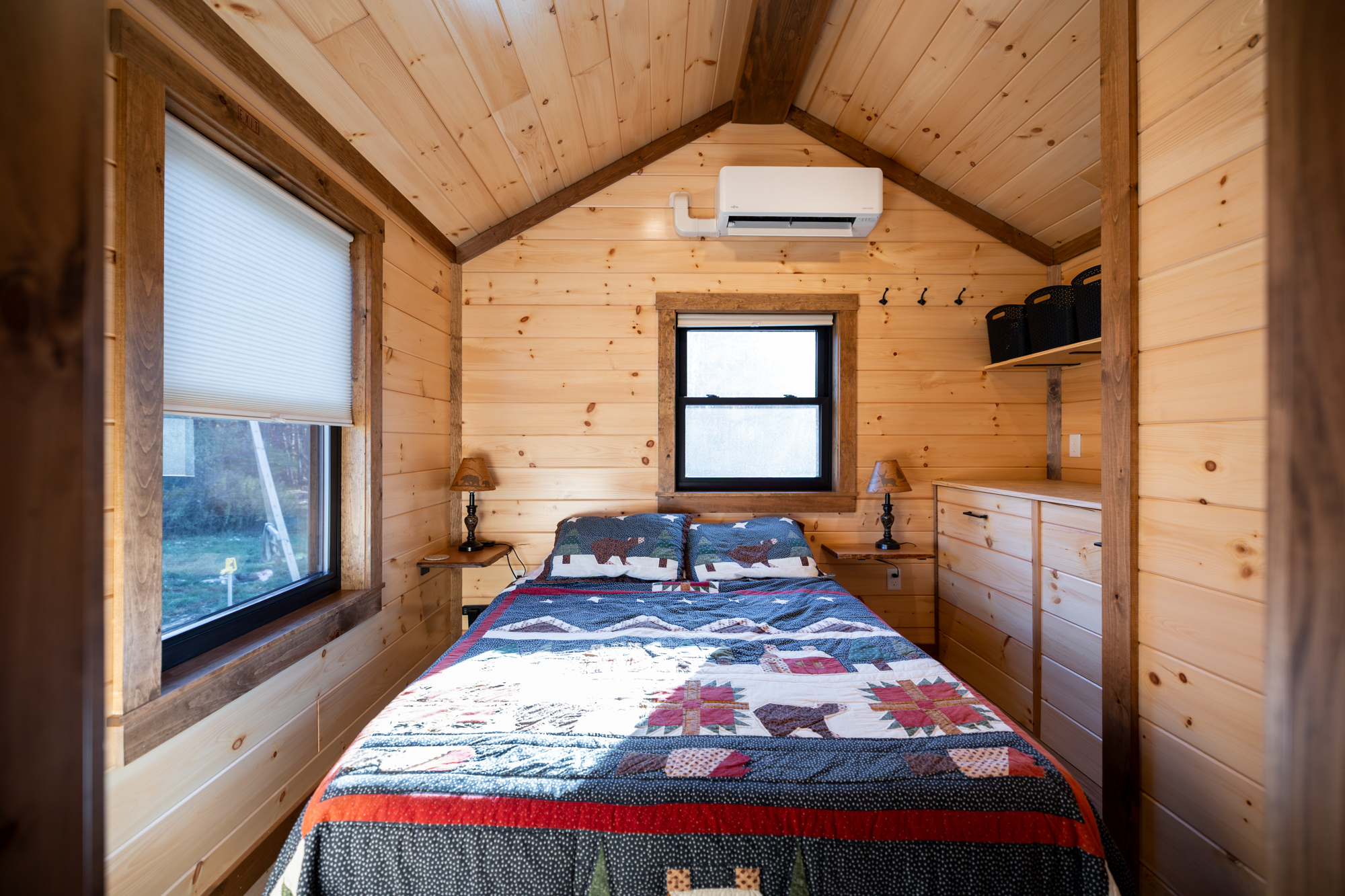 bedroom with two windows