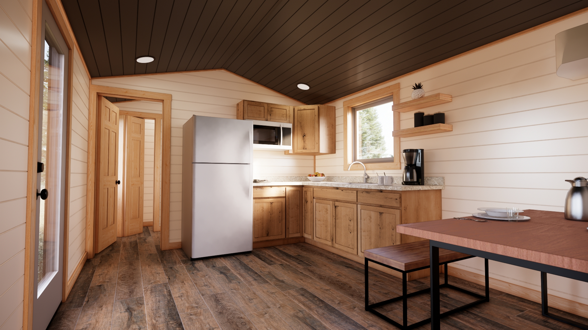 fully functioning kitchen in cascade park model
