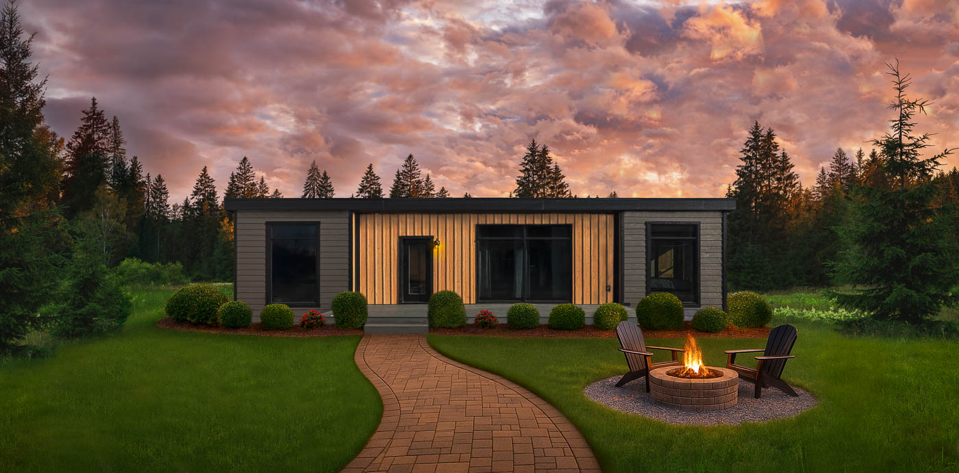 kiononia lodge cabin with modern exterior