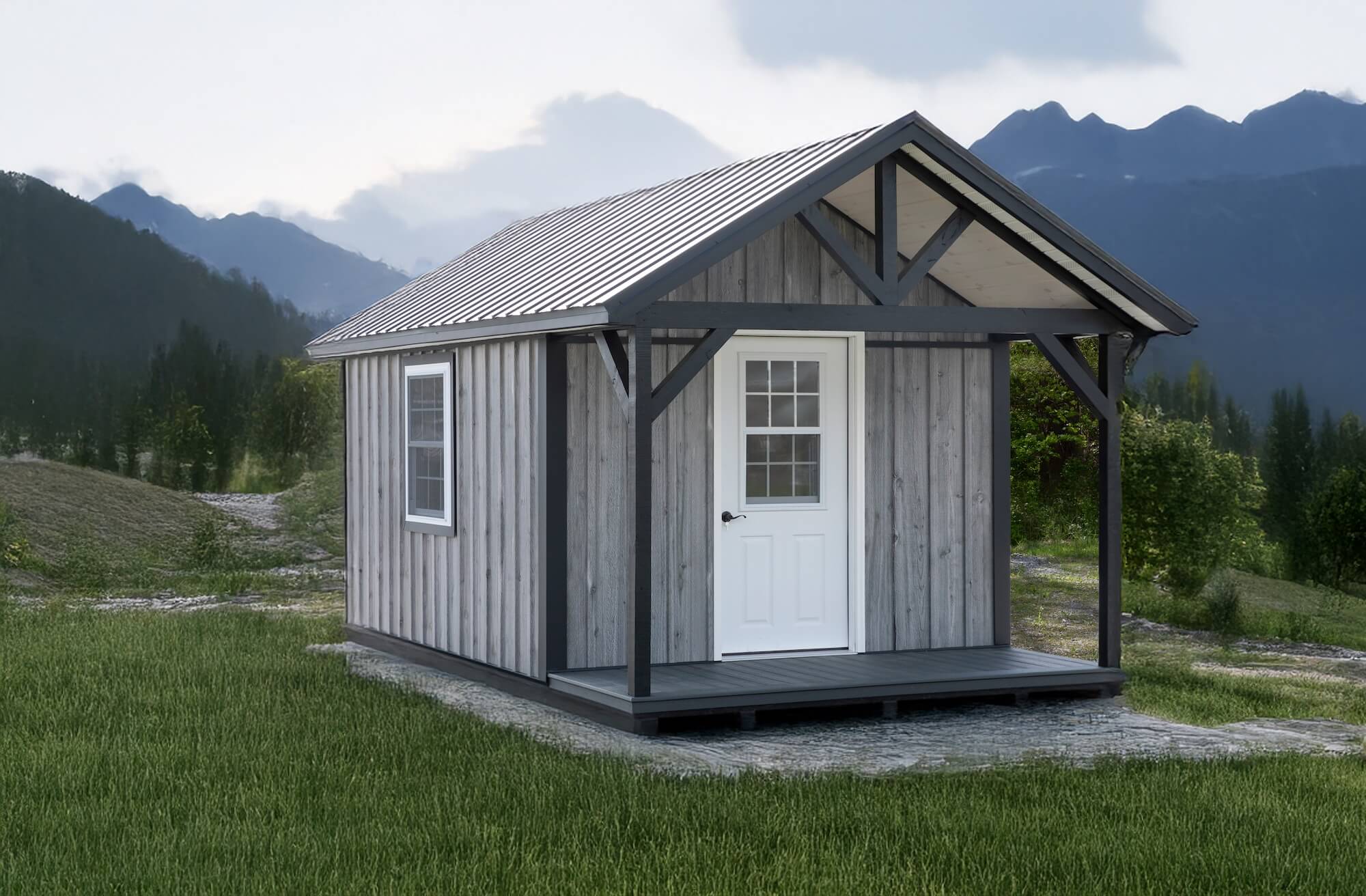 glacier cave cabin exterior